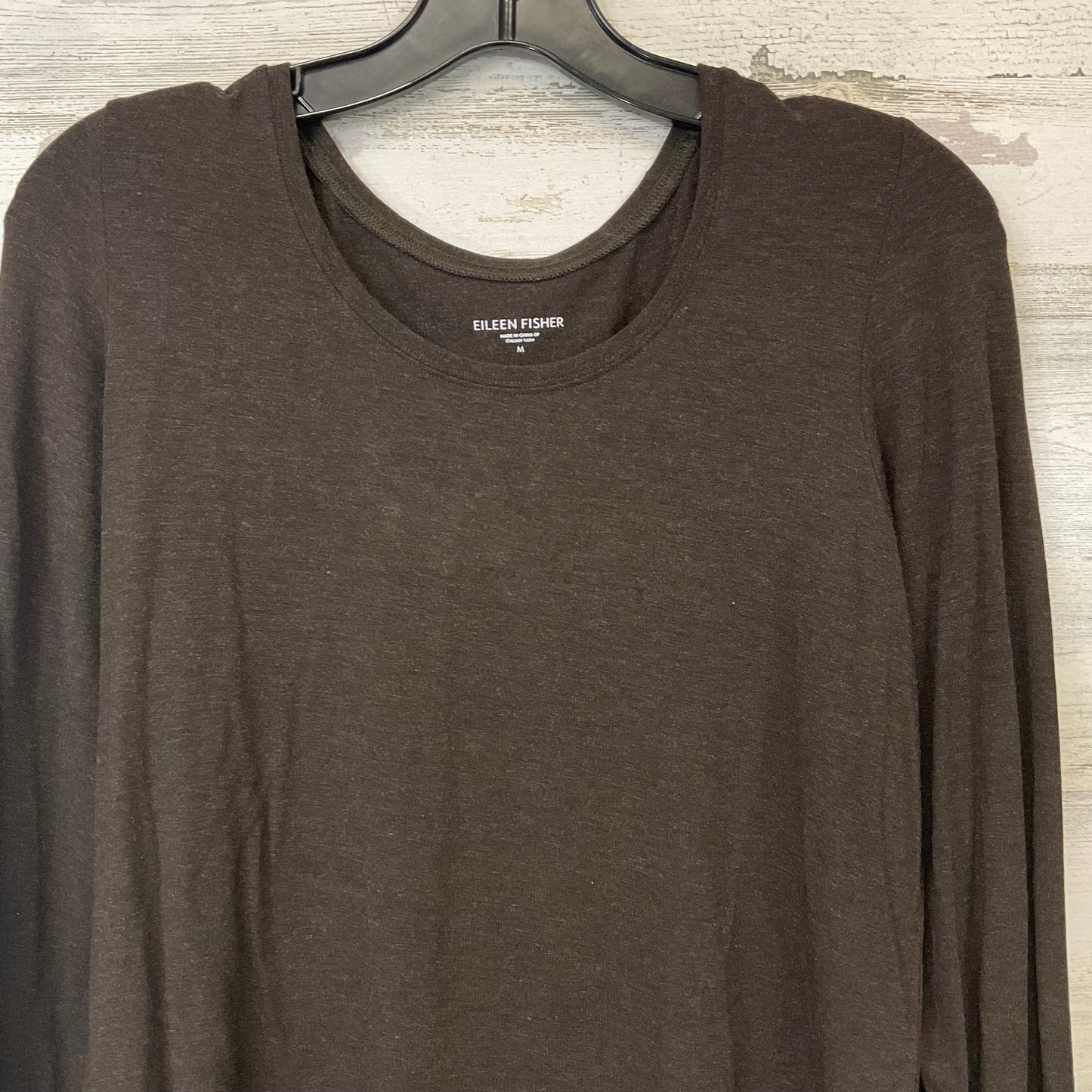 Top Long Sleeve By Eileen Fisher In Brown, Size: M