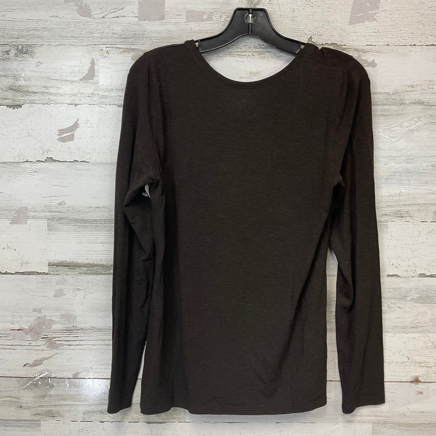 Top Long Sleeve By Eileen Fisher In Brown, Size: M