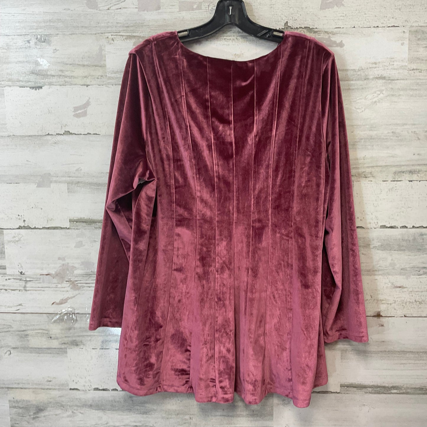 Top Long Sleeve By Soft Surroundings In Maroon, Size: Xl