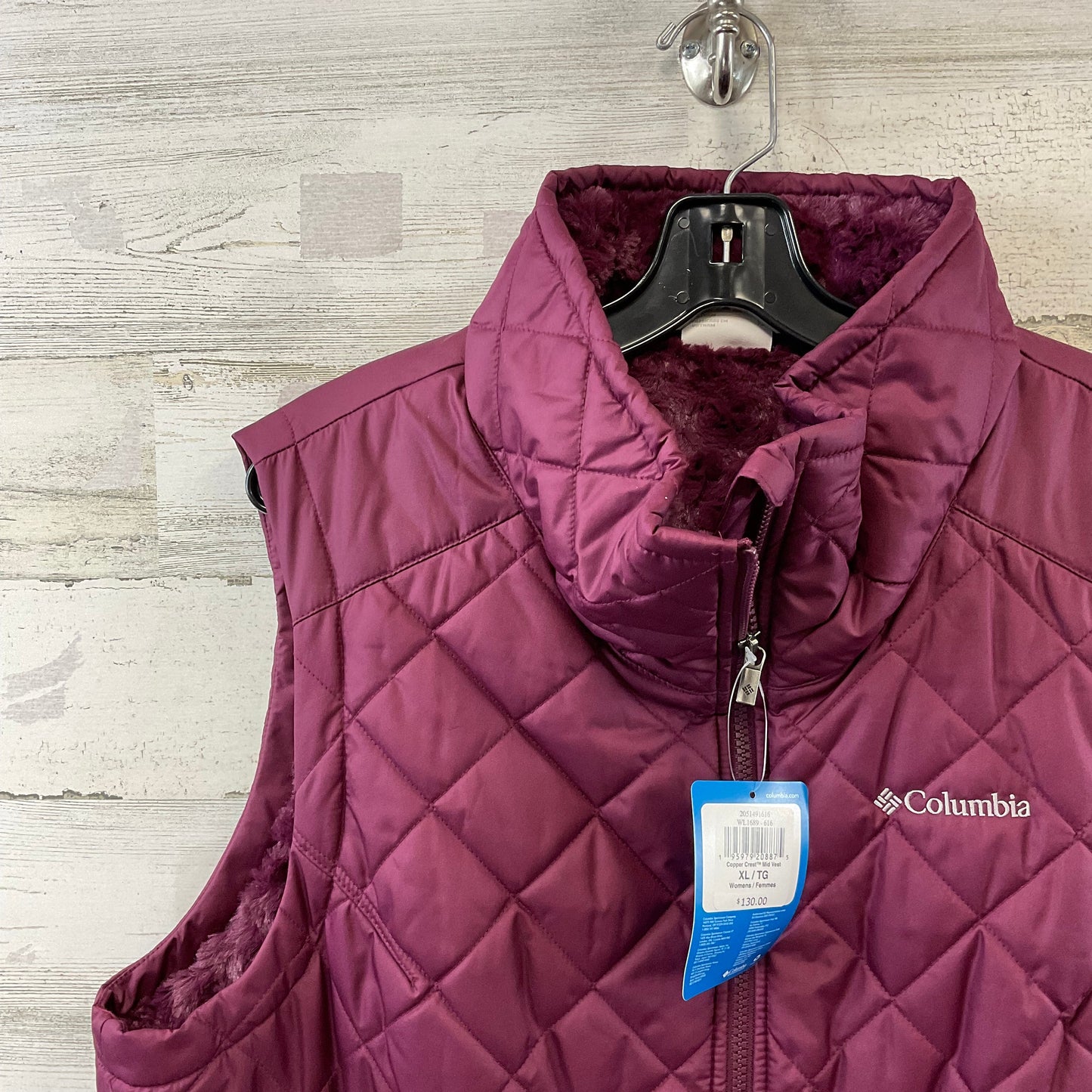 Vest Puffer & Quilted By Columbia In Maroon, Size: Xl