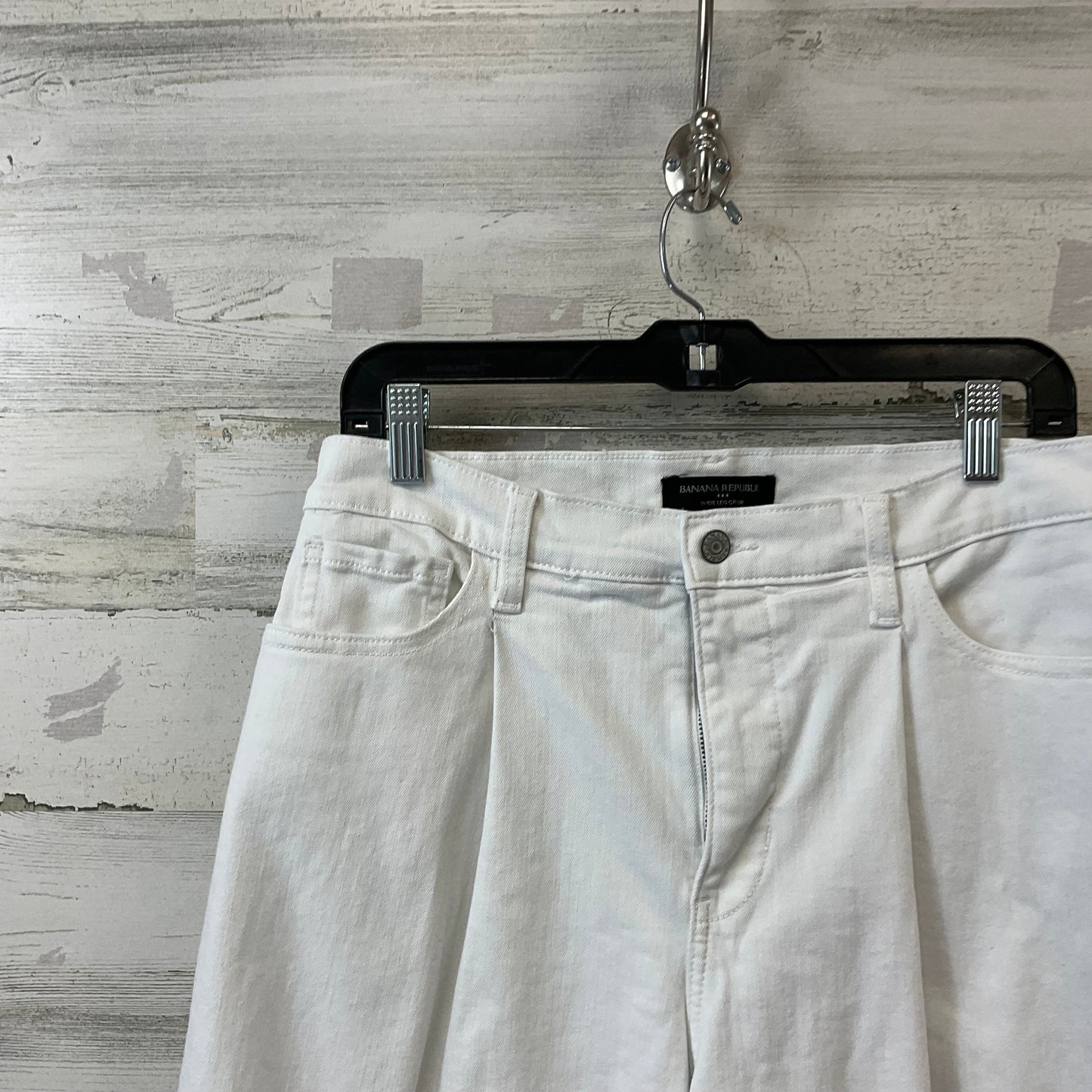 Pants Wide Leg By Banana Republic In White Denim, Size: 6