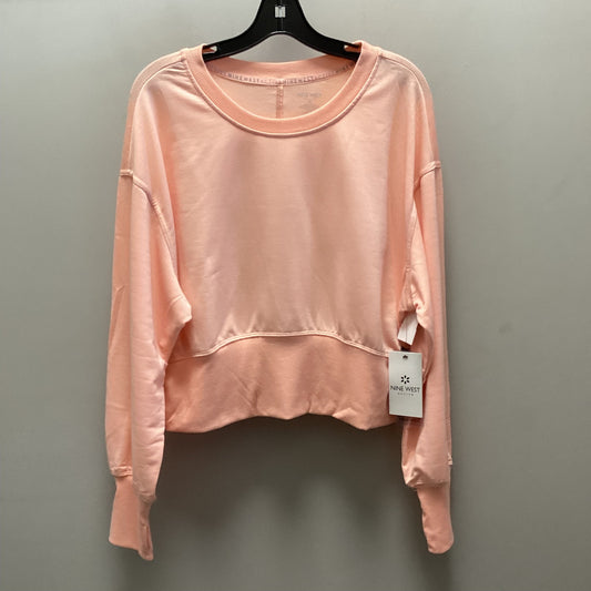 Sweatshirt Crewneck By Nine West Apparel In Peach, Size: Xl