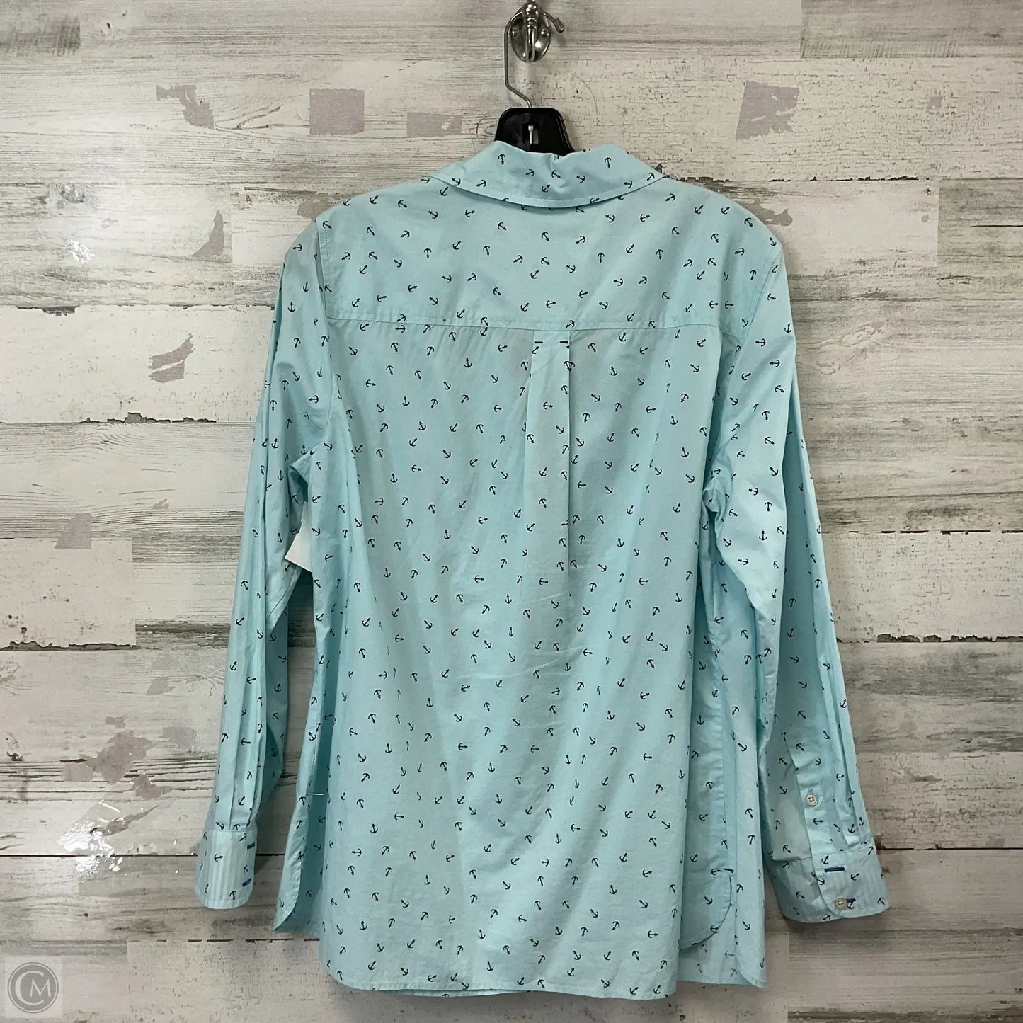 Blouse Long Sleeve By Talbots In Blue, Size: Xl