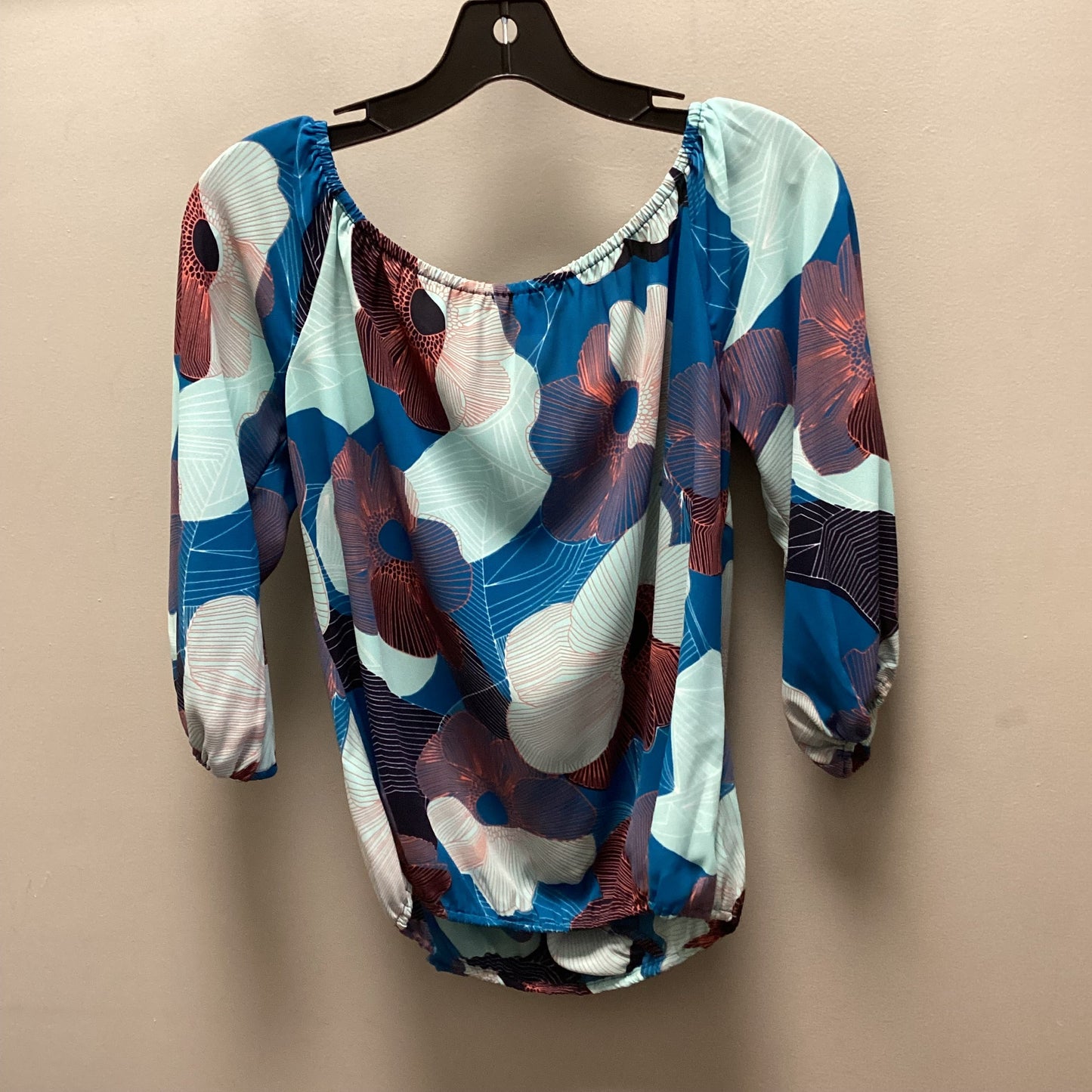 Top 3/4 Sleeve By Allison Joy In Blue, Size: Xs