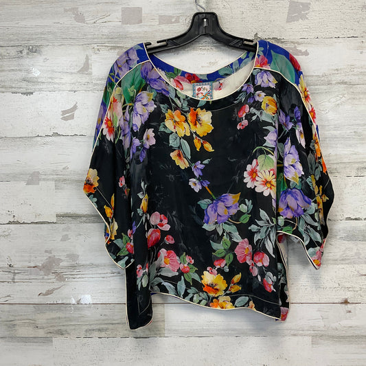 Blouse Short Sleeve By Johnny Was In Black, Size: M