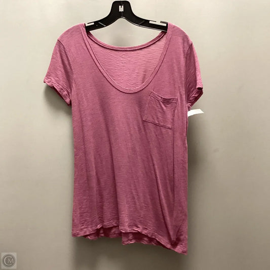 Top Short Sleeve Basic By Caslon In Mauve, Size: S