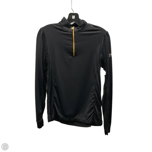 Athletic Top Long Sleeve Collar By Kastel In Black, Size: M