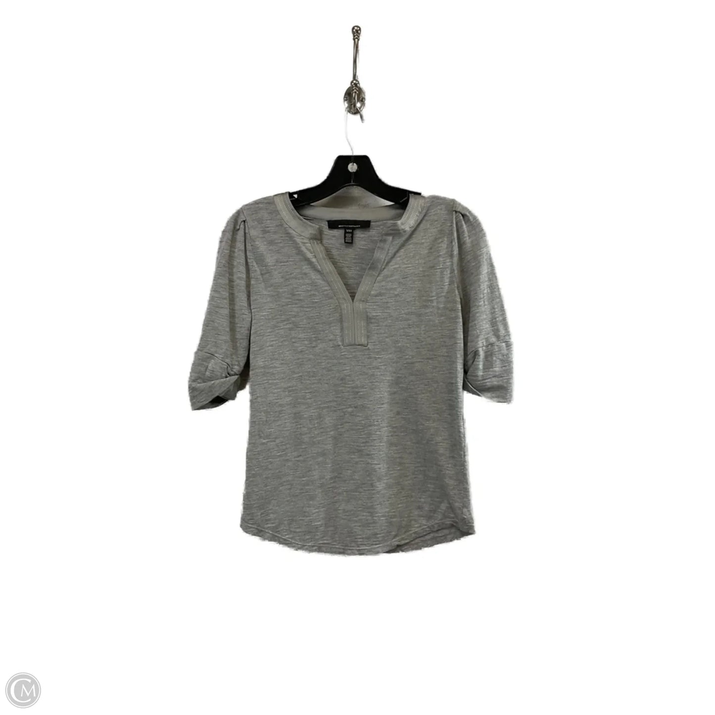 Top Short Sleeve By White House Black Market In Grey, Size: Xxs
