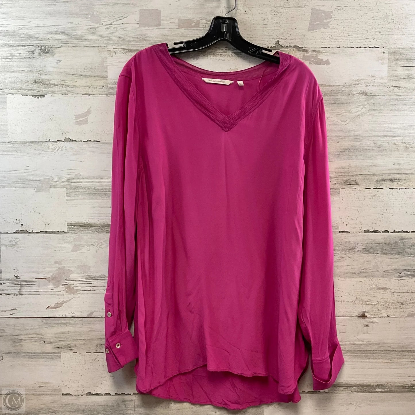 Top Long Sleeve By Soft Surroundings In Pink, Size: 1x