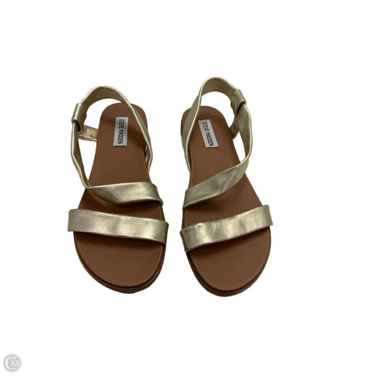 Sandals Flats By Steve Madden In Gold, Size: 8.5
