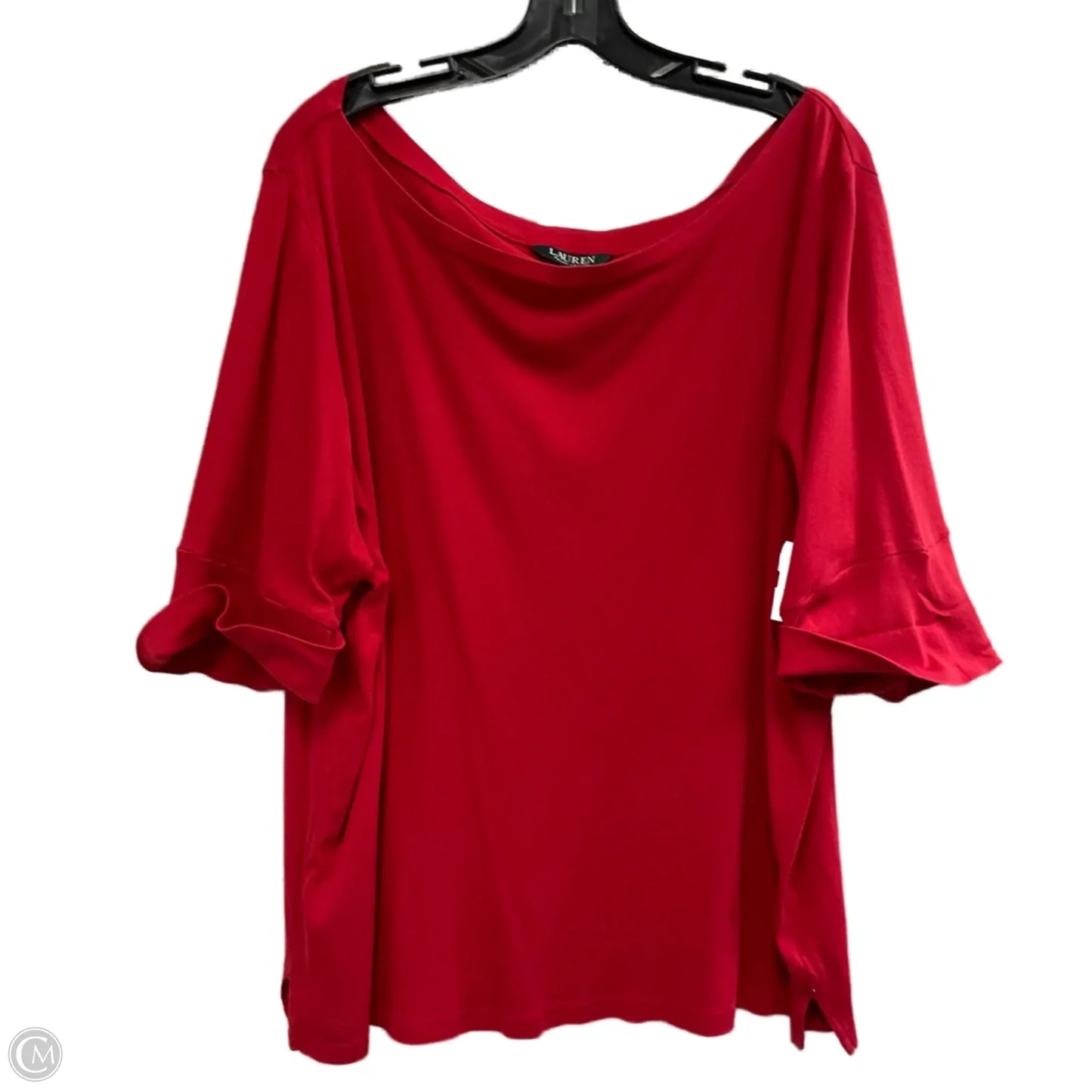 Top Short Sleeve By Lauren By Ralph Lauren In Red, Size: 3x