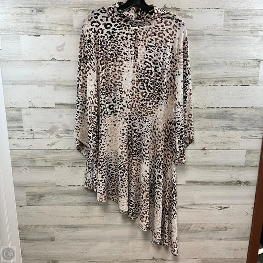 Top Long Sleeve Basic By Cato In Brown, Size: 2x