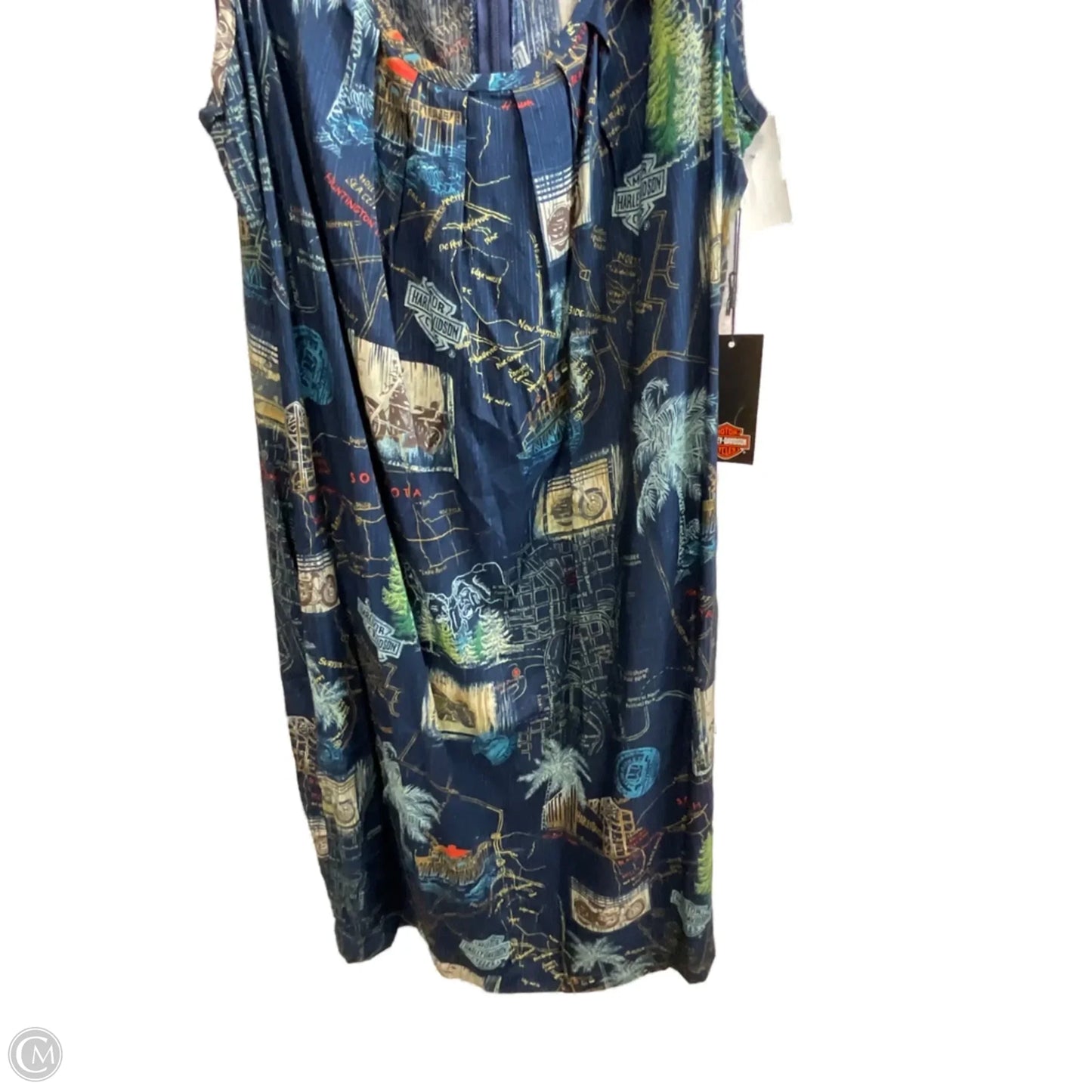 Dress Casual Short By Harley Davidson In Blue, Size: L