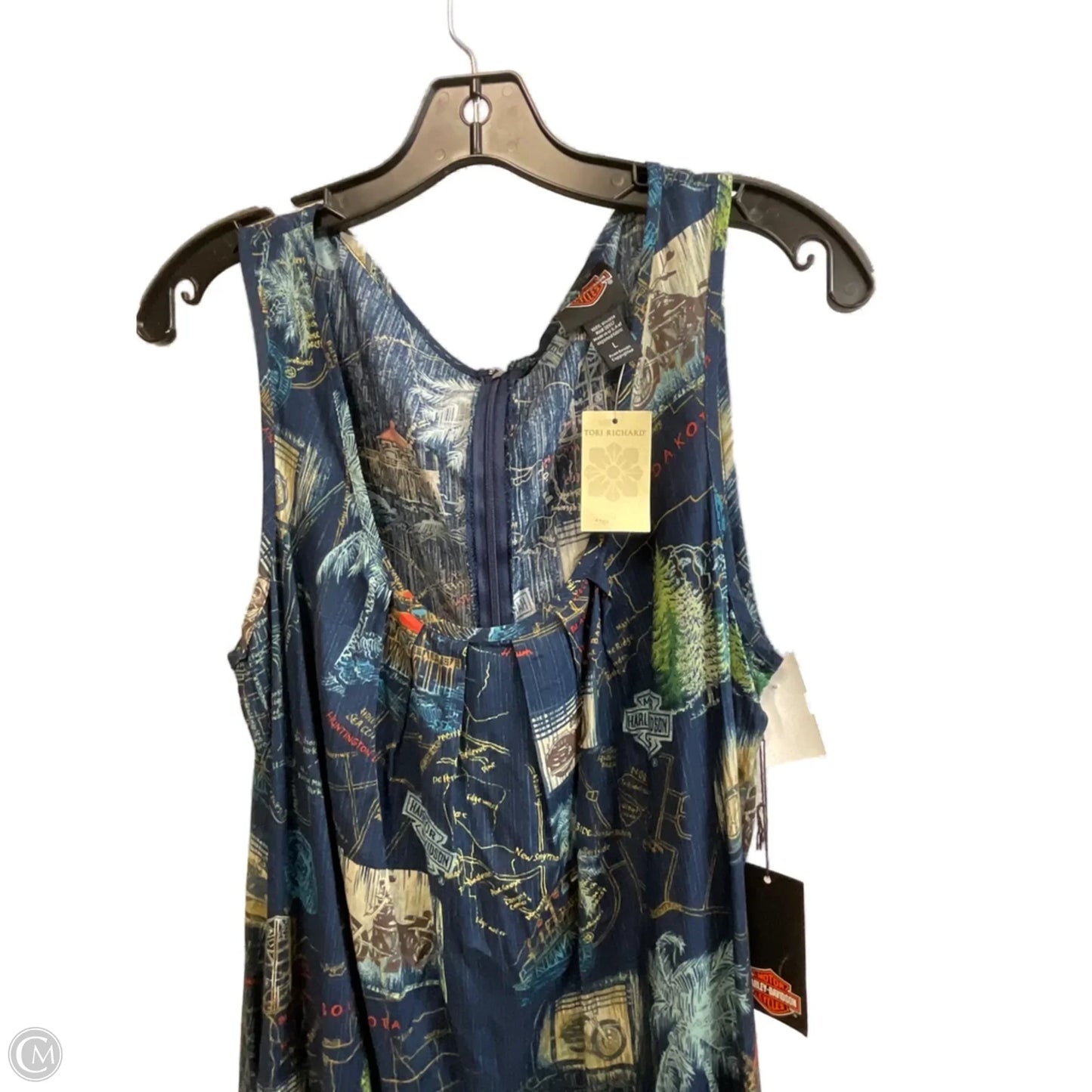 Dress Casual Short By Harley Davidson In Blue, Size: L