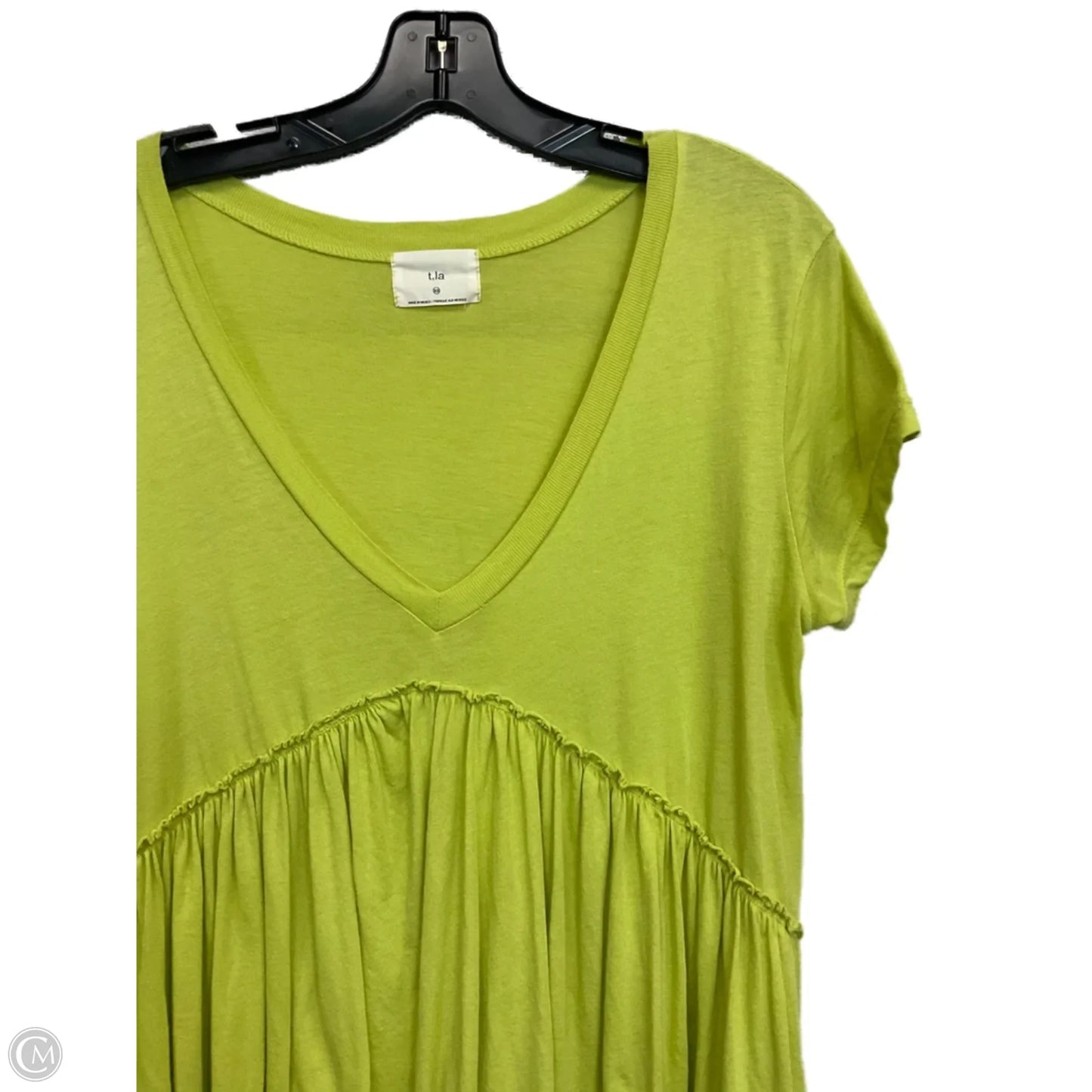 Top Short Sleeve Basic By Anthropologie In Green, Size: Xs