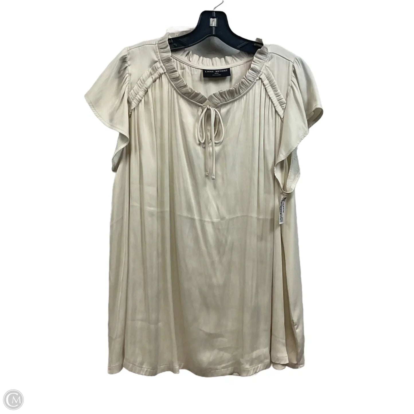 Blouse Short Sleeve By Lane Bryant In Cream, Size: 2x
