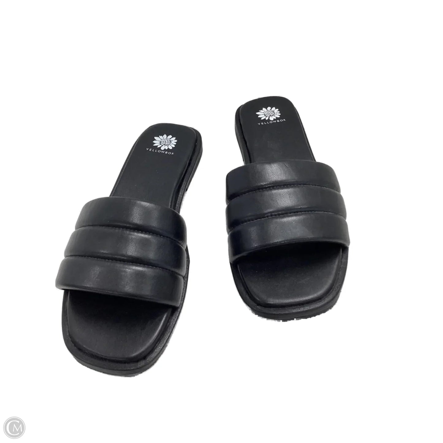 Sandals Flats By Yellow Box In Black, Size: 10