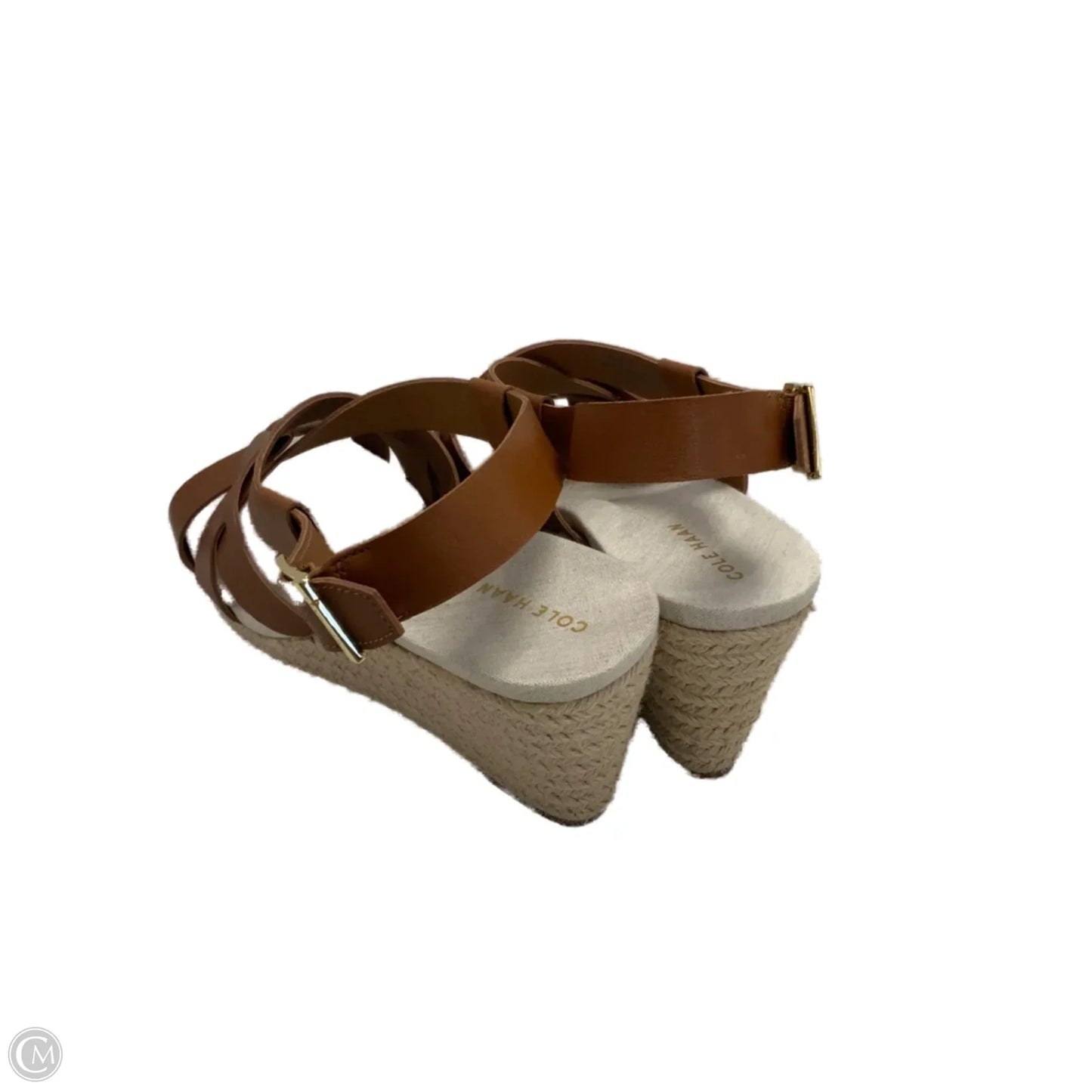 Sandals Heels Wedge By Cole-haan In Brown, Size: 7.5