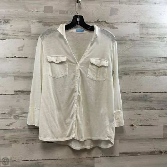Top Long Sleeve By J Mclaughlin In White, Size: L