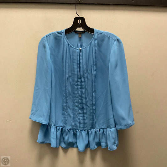 Top 3/4 Sleeve By Banana Republic In Blue, Size: Xsp