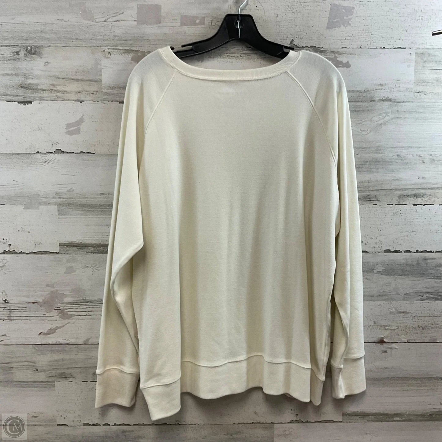 Sweatshirt Crewneck By Eddie Bauer In Cream, Size: 2x