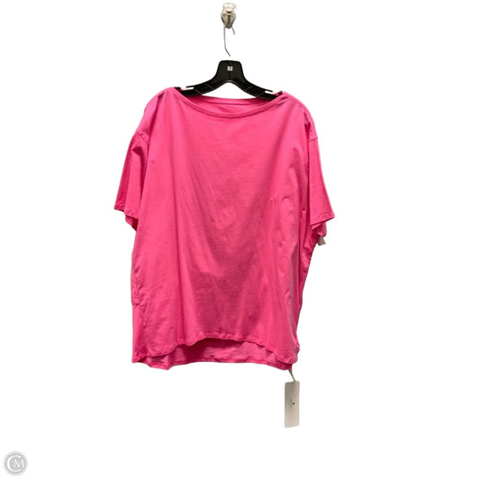 Athletic Top Short Sleeve By Crazy Yoga In Pink, Size: Xl