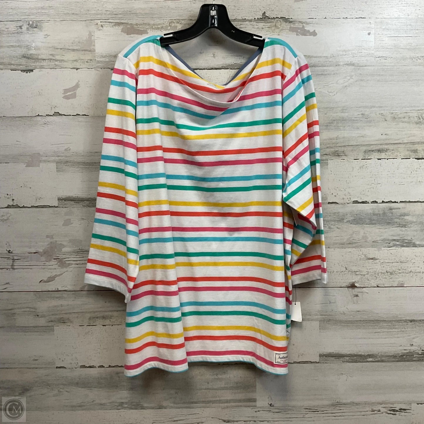 Top 3/4 Sleeve By Talbots In Pink, Size: 3x