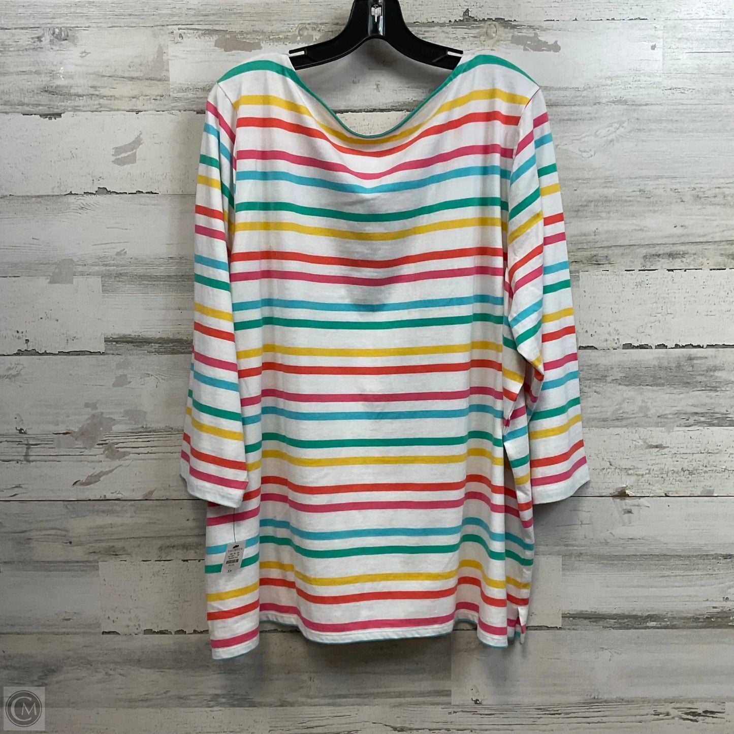 Top 3/4 Sleeve By Talbots In Pink, Size: 3x