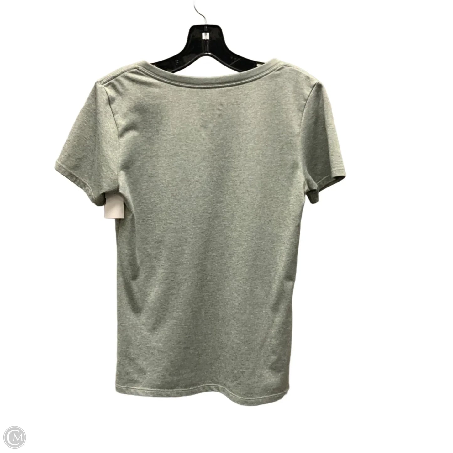 Athletic Top Short Sleeve By Nike In Grey, Size: S