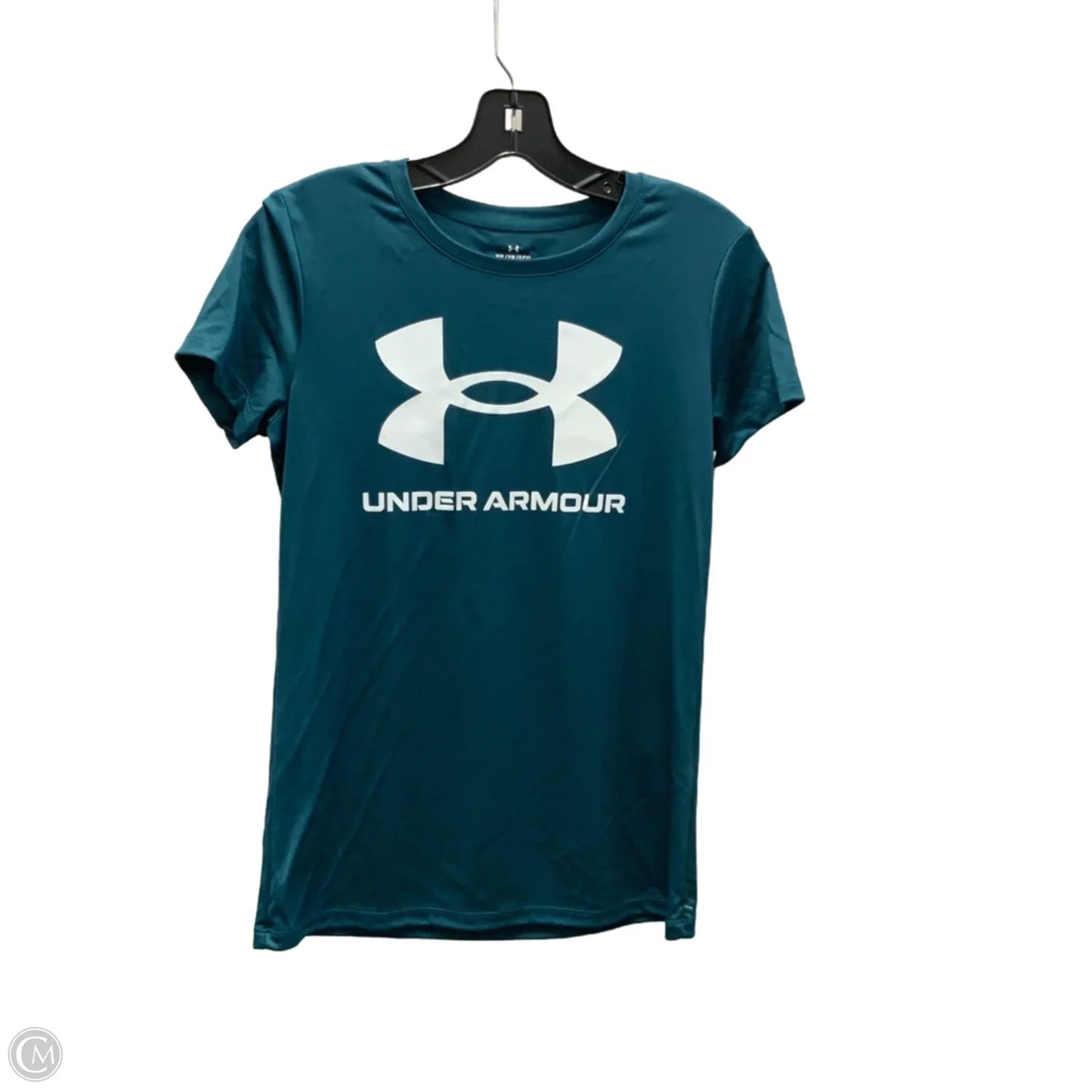 Athletic Top Short Sleeve By Under Armour In Green, Size: Xs