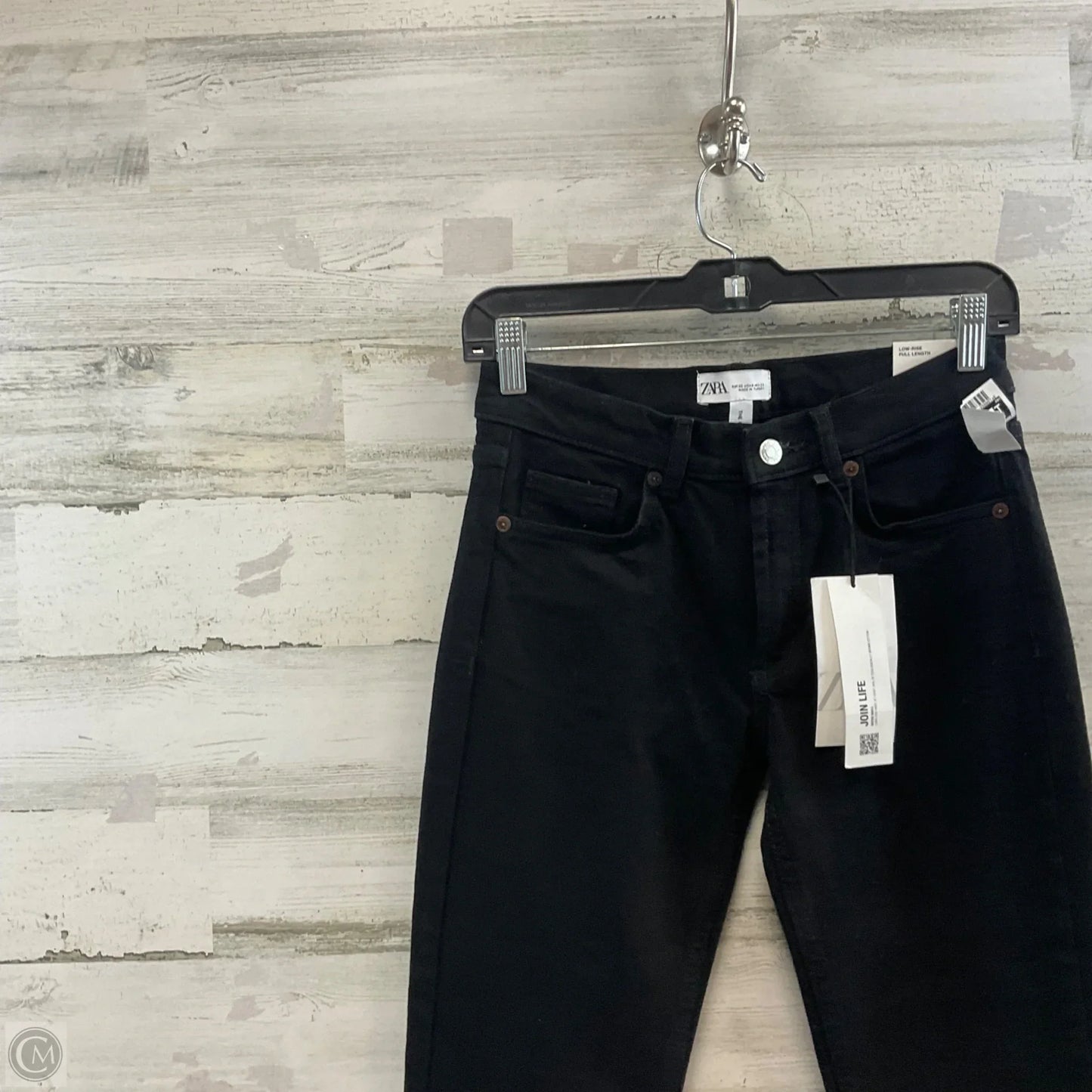 Jeans Flared By Zara In Black Denim, Size: 0