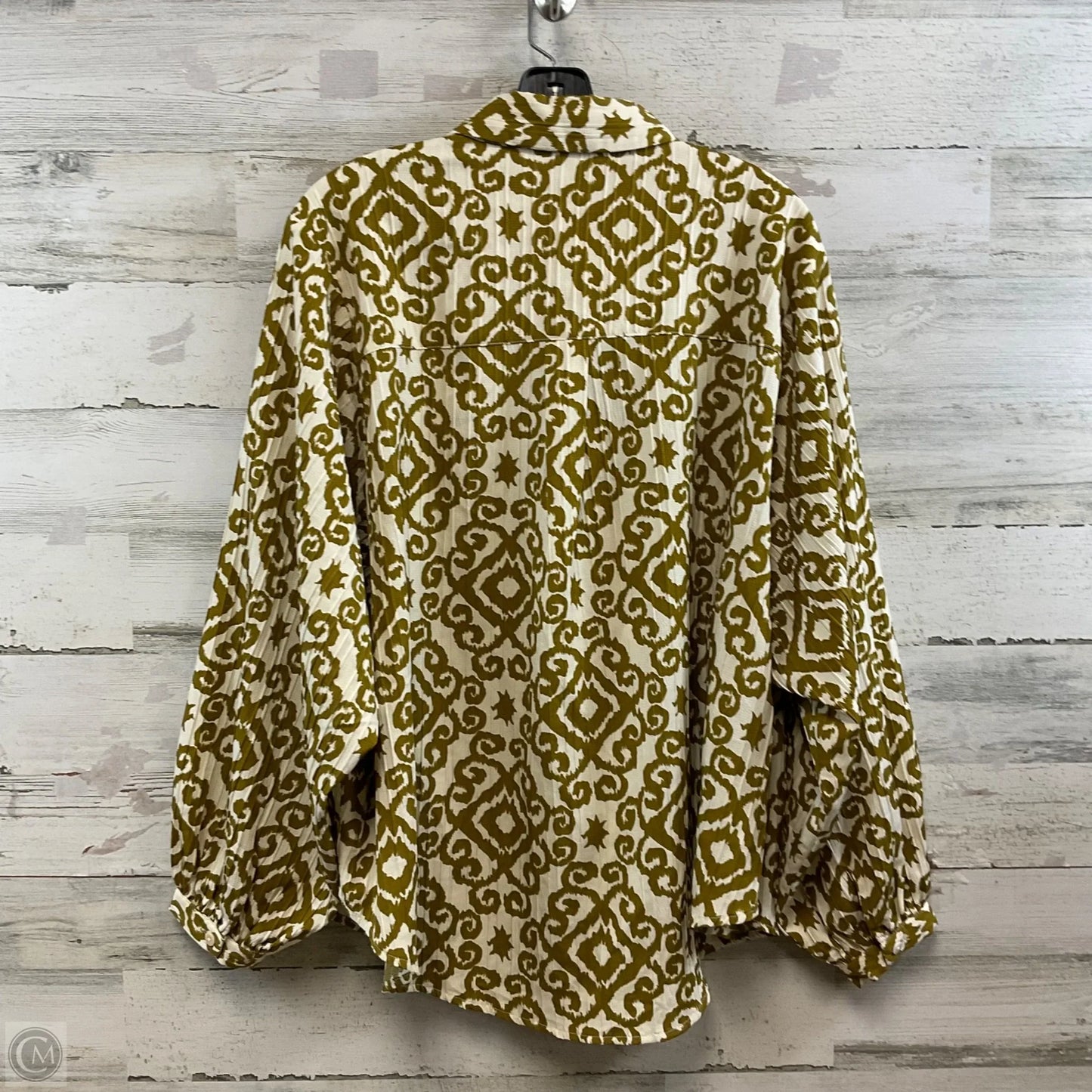 Blouse Long Sleeve By Gigio In Gold, Size: M