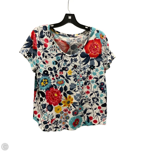 Top Short Sleeve Basic By Loft In Blue, Size: Xl