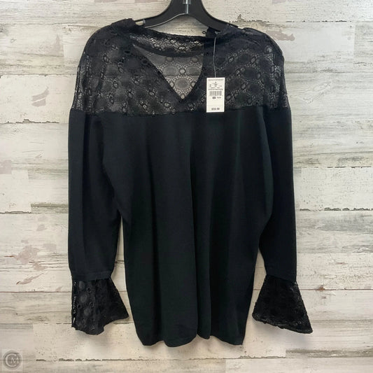 Top Long Sleeve By Ashley Stewart In Black, Size: 2x