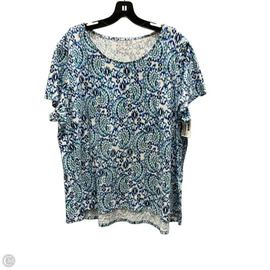 Top Short Sleeve By J. Jill In Blue, Size: Xl