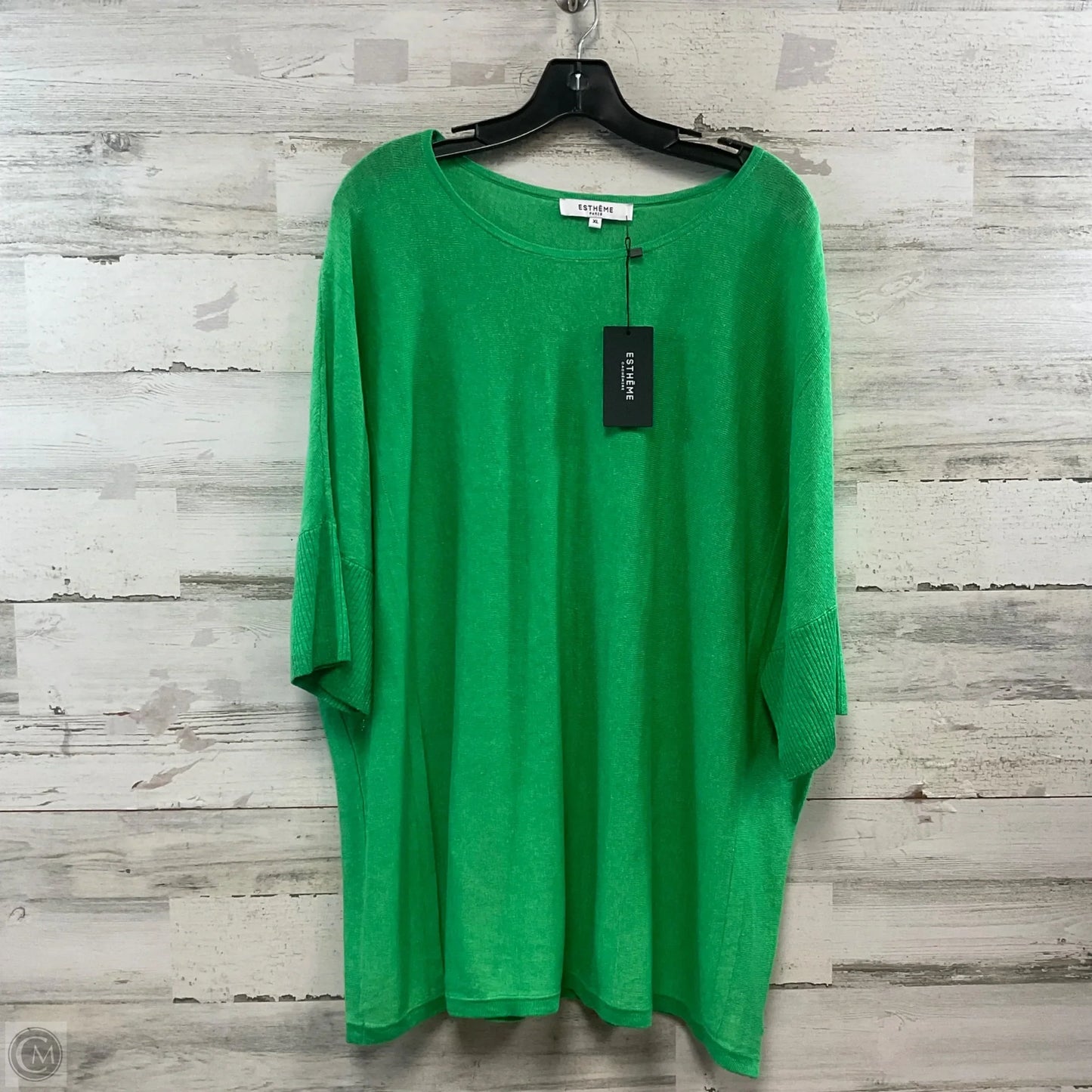 Top Short Sleeve By ESTHEME In Green, Size: Xl