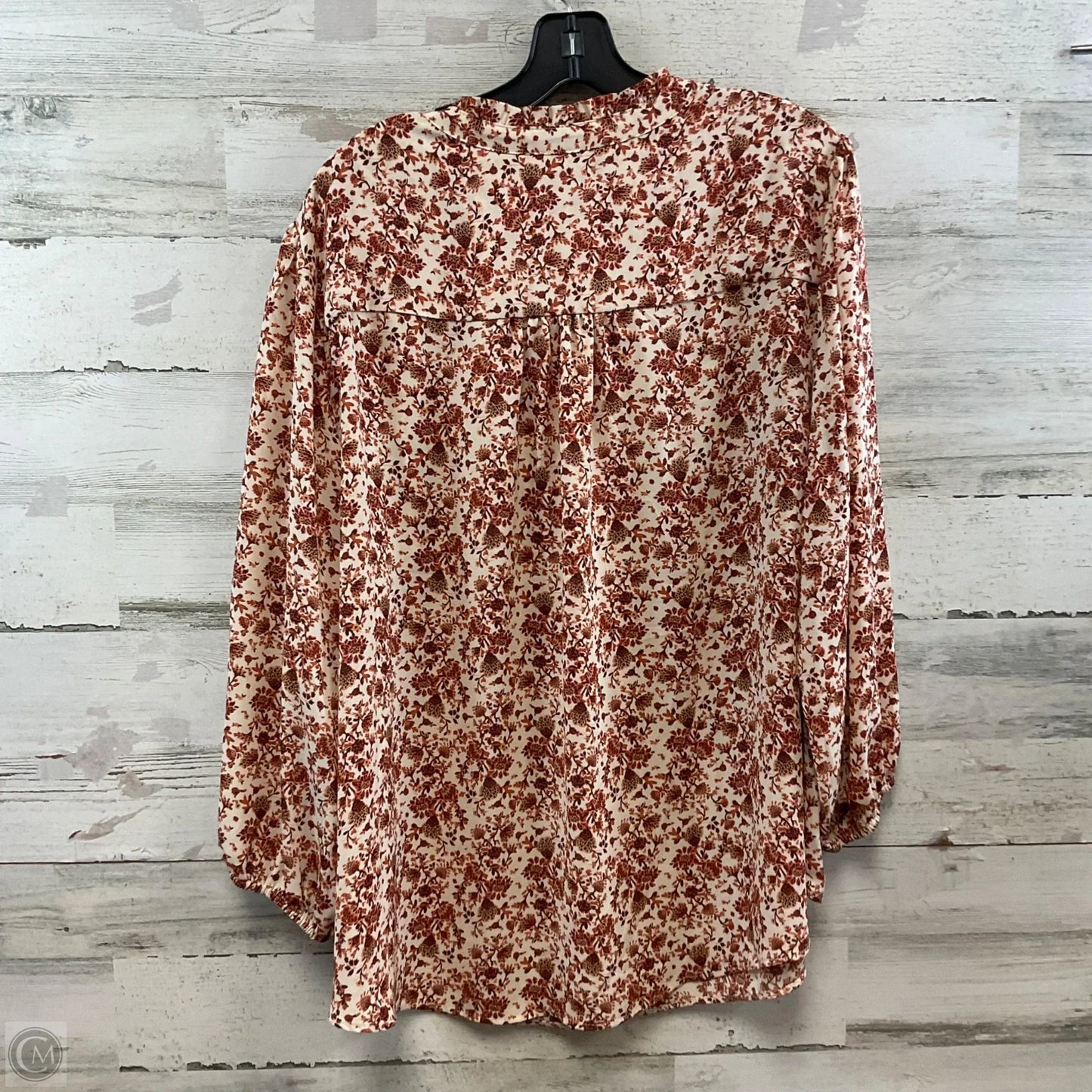 Top Long Sleeve By Cynthia Rowley In Brown, Size: 2x