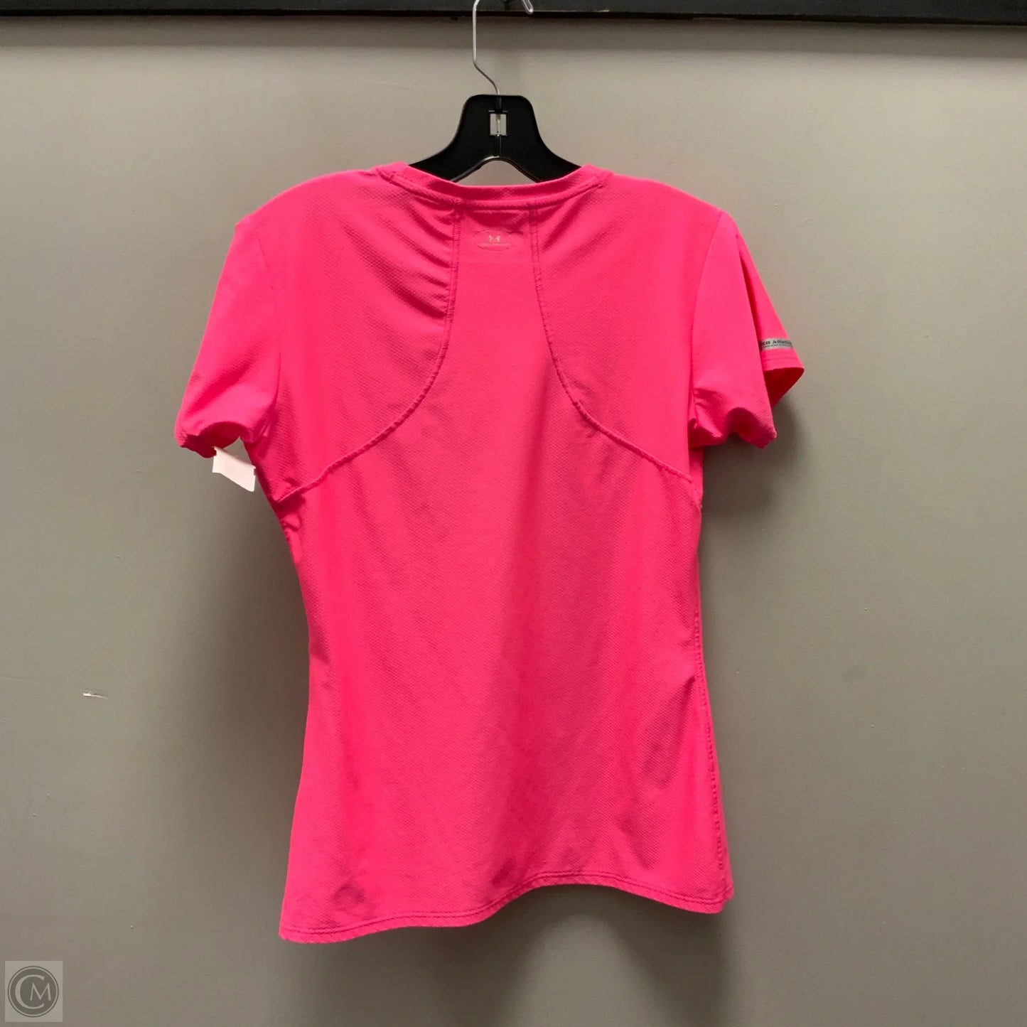 Athletic Top Short Sleeve By Under Armour In Pink, Size: L