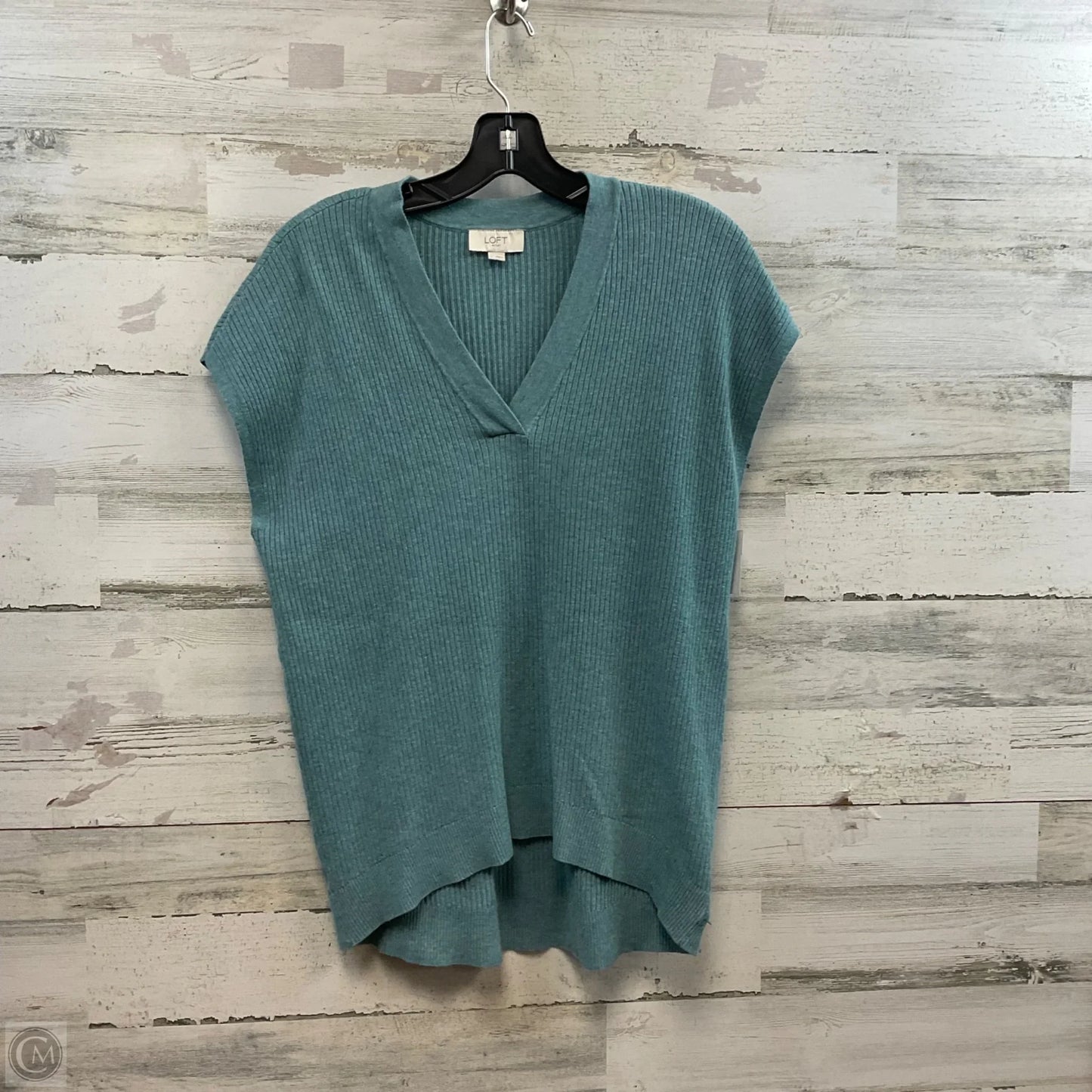 Top Short Sleeve By Loft In Green, Size: L