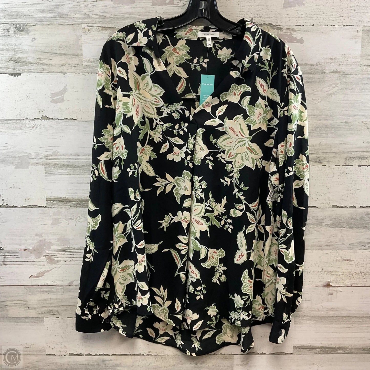 Blouse Long Sleeve By Maurices In Black, Size: Xxl