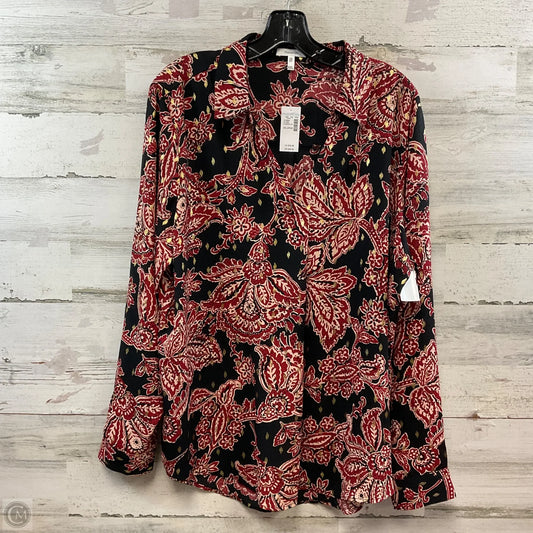 Blouse Long Sleeve By Maurices In Black, Size: Xxl