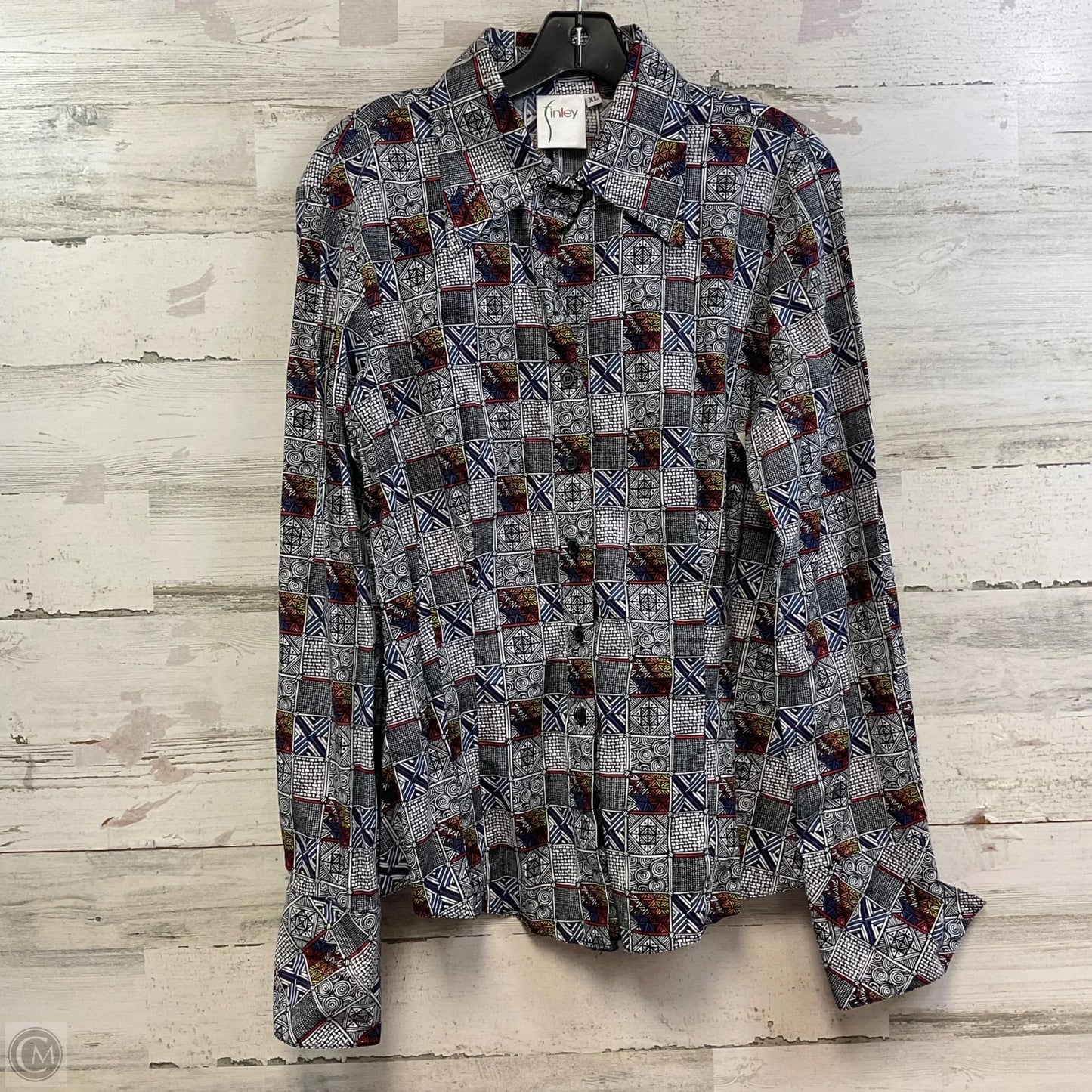 Blouse Long Sleeve By FINLEY In Black, Size: Xl