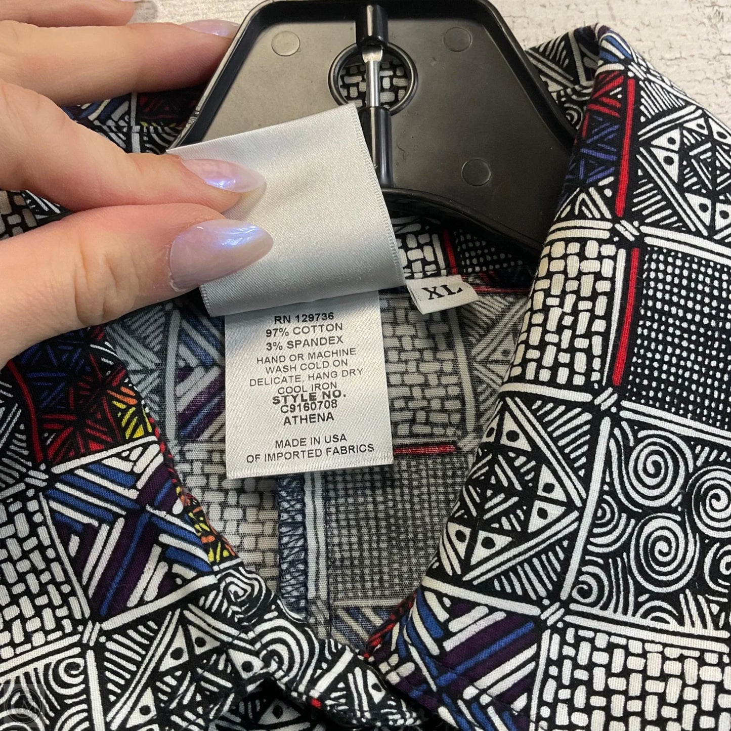 Blouse Long Sleeve By FINLEY In Black, Size: Xl