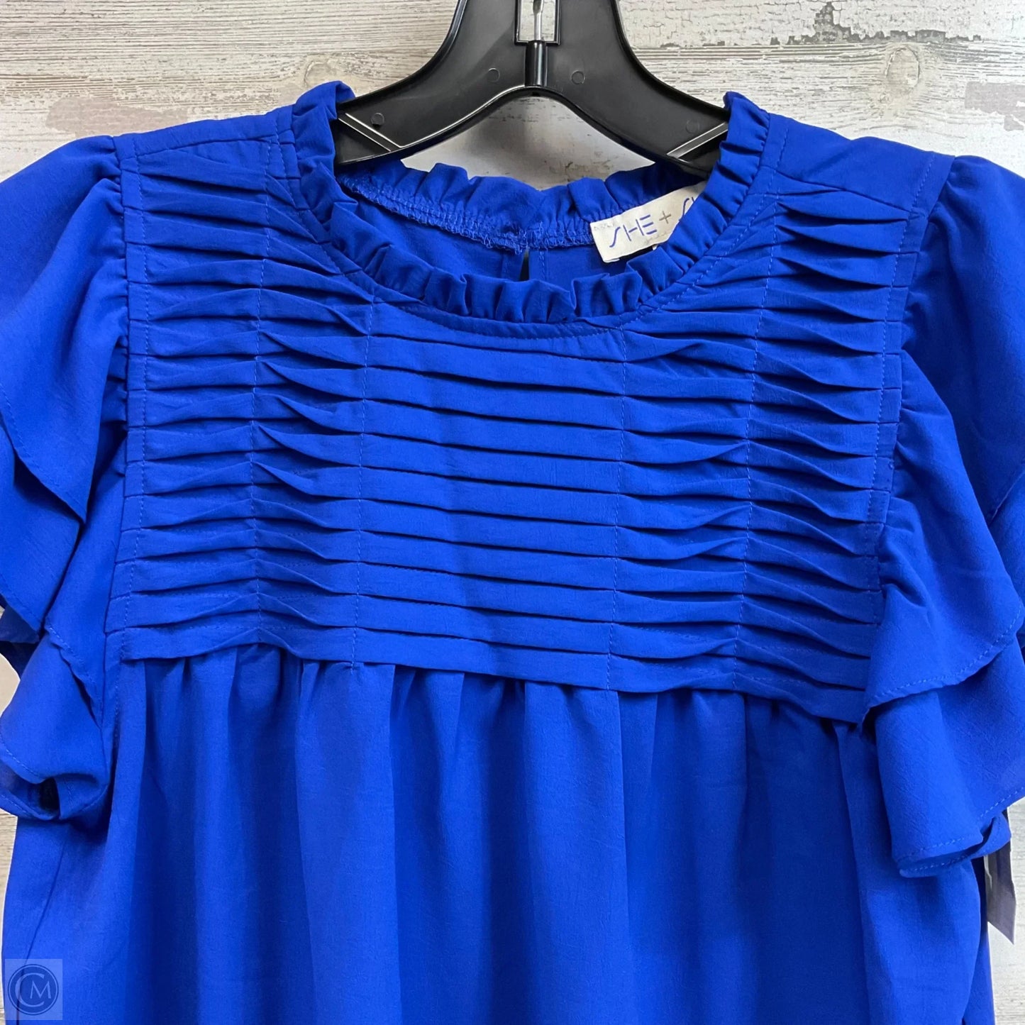 Top Short Sleeve By She + Sky In Blue, Size: S