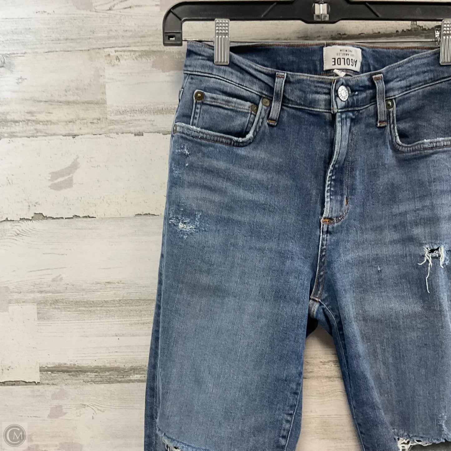 Jeans Straight By Agolde In Blue Denim, Size: 6