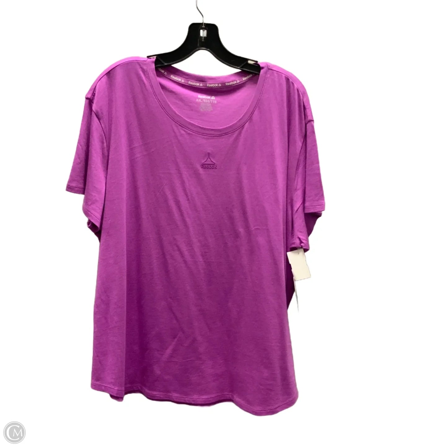 Athletic Top Short Sleeve By Reebok In Purple, Size: Xxl