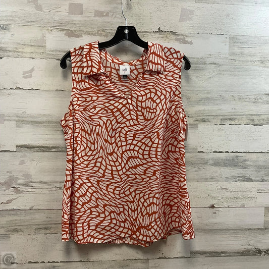 Top Sleeveless By Cabi In Red, Size: L