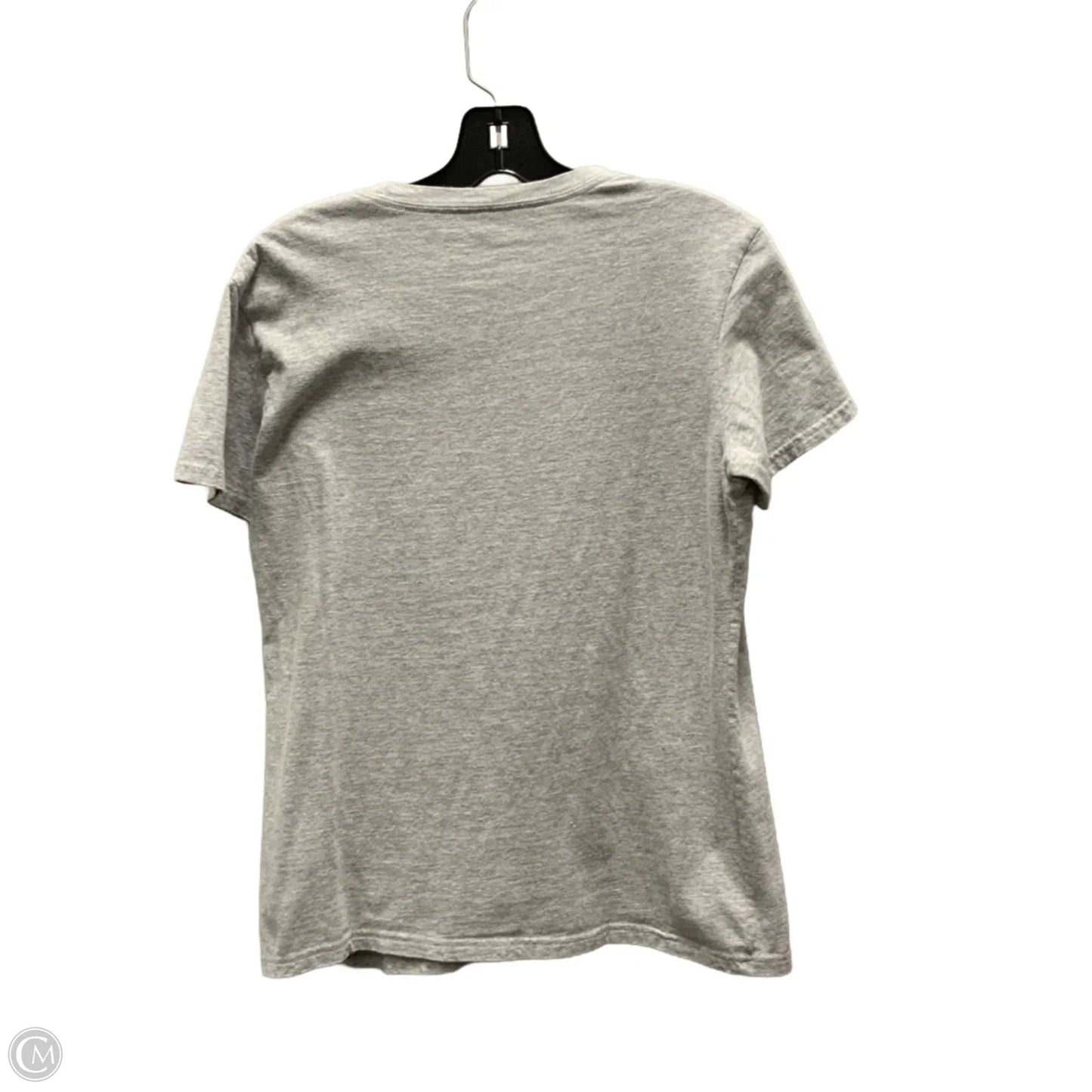 Athletic Top Short Sleeve By Adidas In Grey, Size: M