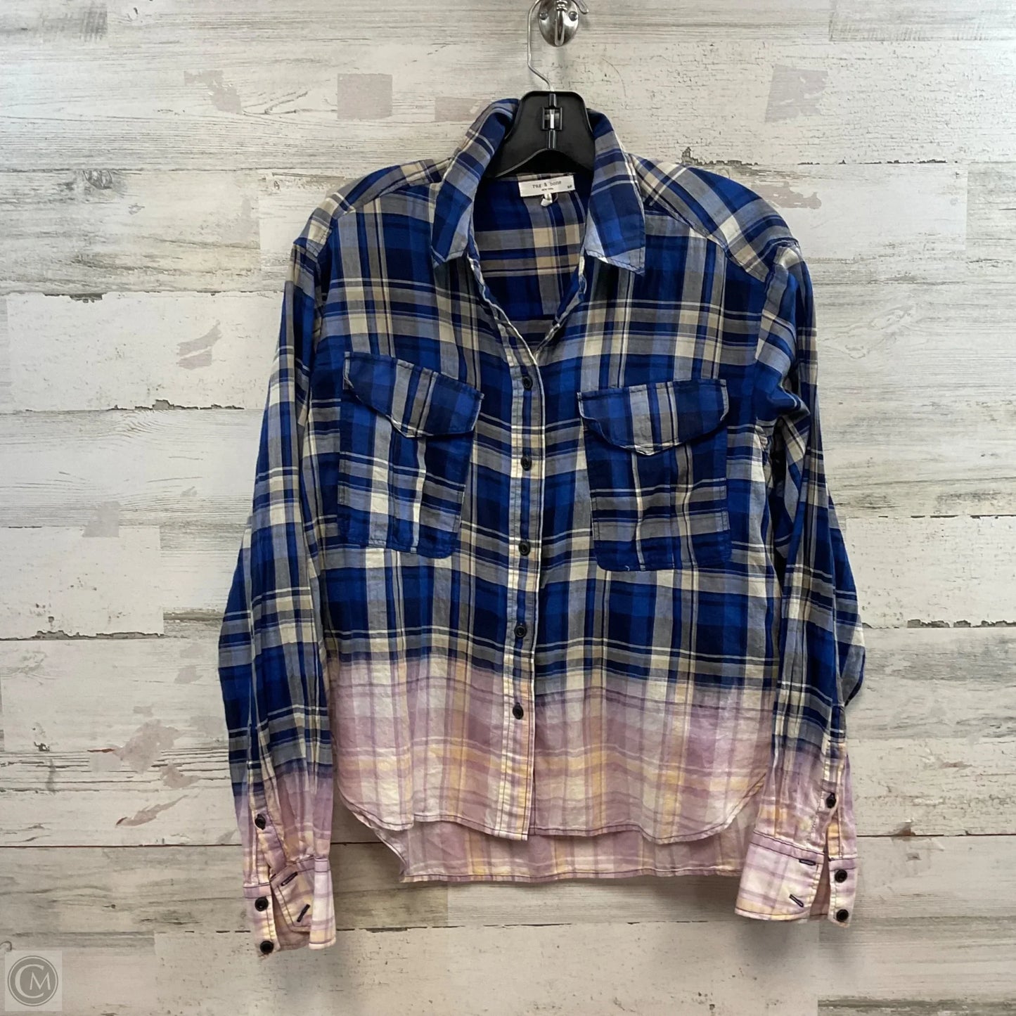 Top Long Sleeve By Rag And Bone In Blue, Size: S
