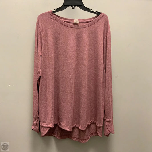 Athletic Top Long Sleeve Crewneck By Avia In Red, Size: Xxl